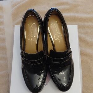 Jessica Simpson Glossy Black Loafers